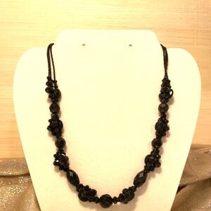 WHBM lovely black beaded necklace